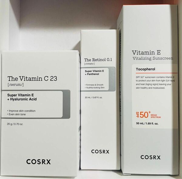 【新品】COSRX ビタミンC23セラム レチノール0.1 日焼け止め3点セット