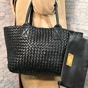 『美品 定価55万250個限定』BOTTEGA VENETA ボッテガヴェネタ ガバ トートバッグ ショルダー イントレチャートサイドポーチ メンズの画像1