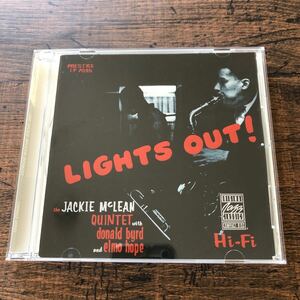 セール★送料無料★ジャッキー・マクリーン★ライツ・アウト！★Jackie McLean★Lights Out!★Donald Byrd★輸入盤CD★ケース新品交換済★