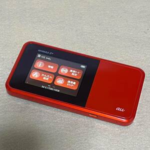 【中古】WiMAX2＋ SPEED Wi-Fi NEXT W03［HWD34］オレンジ au★判定〇/残債なし★　03227