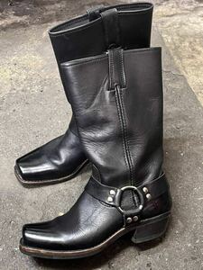 FRYE ハーネスブーツ 71/2M リングブーツ アメリカ製 レディース？ ヴィンテージ 50s 60s 70s エンジニアブーツ バイカー WESCO REDWING