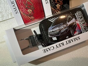 ヴェルファイア　20前期　エアロ　スマートキーケース　レザー　 車体ステッカー 　UV印刷　BL　 ヴェルファイアG-produce