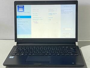 BIOSロックあり　TOSHIBA R73/K Corei3-6006U 13.3インチ　メモリ8GB ジャンク268