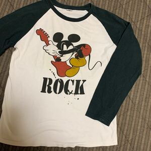 ディズニー ミッキーマウス 長袖Tシャツ M ロンT