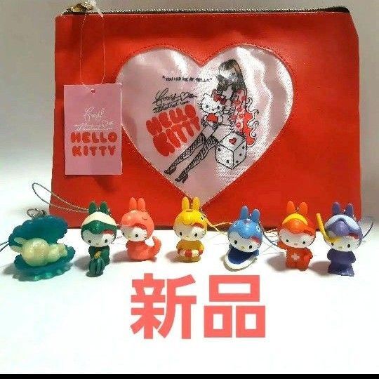 新品 未使用☆ ハローキティ フィギュア 7点 & ハローキティポーチ