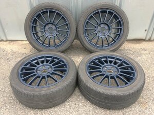 中古 RAYS 57MOTORSPORT G07WT 17インチ 7J +46 PCD112 5H タイヤ付き4本セット レイズ