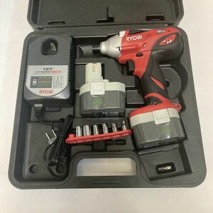 ジャンク インパクトドライバ BID-1260 ビット固定不可 京セラ RYOBI リョービ 充電式 バッテリー2個 12V SC-763