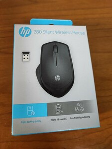 ◎【新品未開封】　HP 280 静音ワイヤレスマウス ブラック USBレシーバー無線接続 2.4Ghz HP Blue Optical Technology 