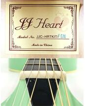 JJ HEART アコースティックギター JJC-HRTKIT/PGN ハート型サウンドホール ストラップ ピック 専用ケース【新品弦交換・メンテナンス済み】_画像6
