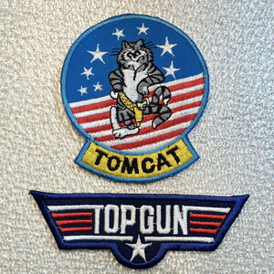 トムキャット トップガン ワッペン★ミニタリー ワッペン★TOMCAT/TOPGUN★縫い付けるタイプ★★☆bzaif★CLO0301-801★503