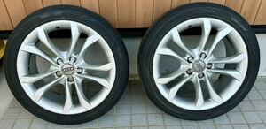 【美品】(溝あり)Audi S4(8K)純正アルミ＆タイヤ(REGNO GR-XⅡ 245/40R18)4本セット