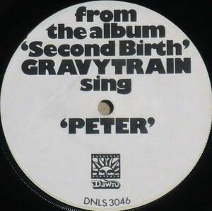 英シングル●GRAVYTRAIN／Peter　プロモ片面1曲 3rdアルバム「セカンド・バース」より 45回転の魔力