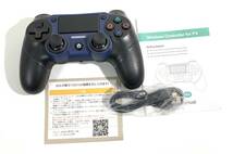 303【未使用品】P4 コントローラー ワイヤレスコントローラー　ネイビー wireless controller_画像1