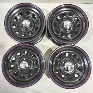 デイトナ ブラック 15-7.0J 5H114.3 ＋19 FIREMAX FM316 195/65R15 91H WW (リボン幅 28mm) ホワイトリボン 特価品！