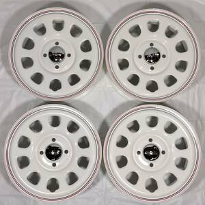 デイトナ G2 ホワイト 14-5.0J 4H100 ＋42 GOODYEAR 155/65R14 アルト ラパン スペーシア ワゴンR ウエイク タント ミライース ムーヴ ②