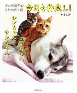 まるで親子のような犬と猫　今日も仲良し！　ユキちゃんレンちゃんサンちゃん／かもしか(著者)