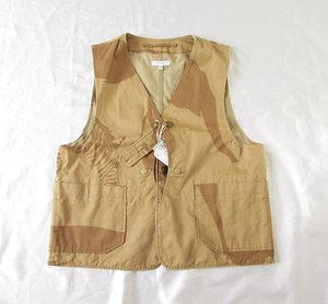 エンジニアードガーメンツ★2022ss★≪≪税込定価 36,300円≫≫ ★ Upland Vest - Animal Print Cotton Flat Twill/Khaki【XS】