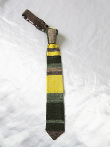 エンジニアードガーメンツ★2023ss★ Knit Tie - Horizontal Stripe/ Olive×Yellow【onesize】