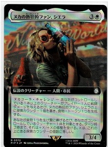 MTG/FALLOUT/フォールアウト/ヌカの熱狂的ファン、シエラ(日)-白★拡張アート版★FOIL