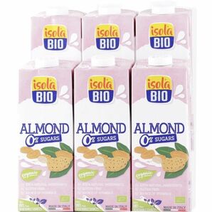 1L×6本 イソラビオ アーモンドミルク オーガニック 無糖 砂糖不使用 牛乳 豆乳の替わりに 料理やお菓子作りにも 