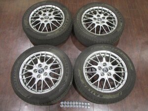 中古★トヨタ純正80系ノア/ヴォクシー用16インチ ホイール＆タイヤ4本セット★溝有205/60R16★6J/114.5/5穴/+50★ナット付★BBS鍛造FORGED