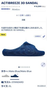 ACTIBREEZE 3D SANDAL XLサイズ ASICS アシックス サンダル【新品・未開封】