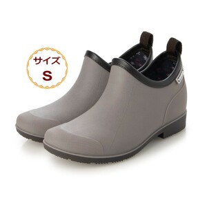  lady's rain short boots rain shoes boots rain shoes complete waterproof . slide bottom anti-bacterial deodorization light weight gray ju23029-grg-s ( 23.0 - 23.5 )