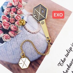 【未使用】EXO エクソ　金属 ブローチ ピンズ　ピンバッジ