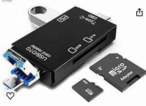 メモリカードリーダー 超高速データ転送 SDカードリーダー SDカード TypeC タイプC microSD microUSB