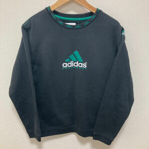 【希少】adidas EQUIPMENT スウェット スウェットトレーナー 黒 古着 井口理 アディダス エキップメント