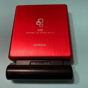 JVC xm-c11 md portable player body only accessory none breakdown Junk no claim goods battery cover damage body color red R