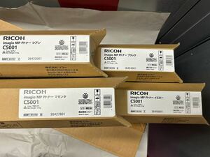 初入荷　☆リコー　RICOH 国内純正未使用トナー C5001 YMCBK 4本セット☆