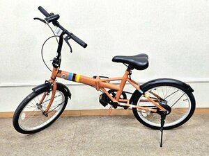 ★直接引取歓迎★ カインズ 折りたたみ自転車 VILLE ヴィレ 20インチ オレンジ コンパクト収納 持ち運び サイクリング チョイ乗り