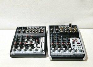 【ジャンク】BEHRINGER ベリンガー コンパクトミキサー＆アナログミキサー 2点セット 1002FX/Q802USB 高性能 マルチエフェクター