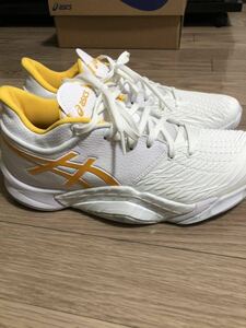 アシックス asics アンプレアルス ホワイト×イエロー 26.5cm 極美品使用回数無し 河村勇輝モデル