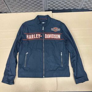 T841-C1-1038 Harley-Davidson ハーレーダビッドソン ジップアップ ジャケット RN-103819 品番03402 ブルゾン バイク ナイロン SIZE M ③