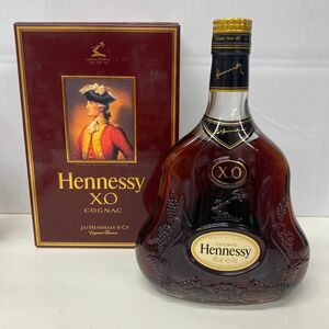 U309-K18-4700 Hennessy ヘネシー XO COGNAC コニャック ブランデー 700ml 40% 金キャップ クリアボトル 古酒 箱付き 未開栓 ④