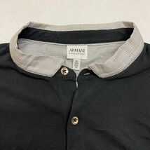 T338-K44-3785 ◎ ARMANI COLLEZIONI アルマーニコレツィオーニ ポロシャツ EU XXL/USA XLサイズ レディース ブラック 黒 ファッション ④_画像5