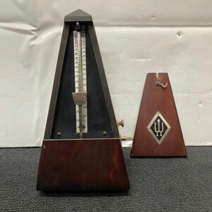 U510-K44-3992 Wittner Wit na- metronome Germany made / antique retro wooden height approximately 21.5cm ⑤
