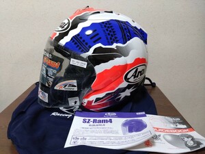 アライ (Arai)SZ-Ram4ドゥーハンほぼ未使用チタンコートシールドおまけ付