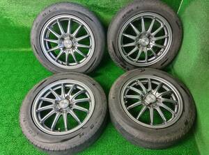 社外 ZACK 15インチ PCD100 5.5J FORMULタイヤ付 175/65R15 4本セット 中古 売切!!