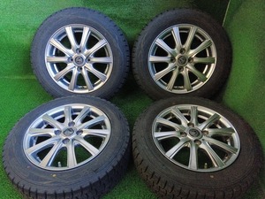 溝有 ダンロップ ウインターマックス01 175/65R14 ホイールセット フィット等に 中古 売切!!