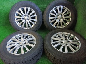 社外 Weds VELVA 16×6.5J 5H/114.3 ヨコハマ iG50Plus 225/60R16 溝有スタッドレス付4本 中古 売切!!