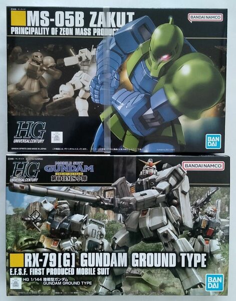 HGUCザクⅠ、HGUC 陸戦型ガンダム 未組立 バンダイプラモデル