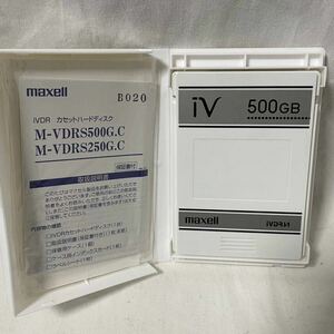 マクセル maxell iVDR-S 500GB カセットハードディスク アイヴィ ホワイト / ケース・取扱説明書付 / 管理番号:2