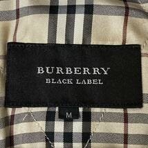 バーバリーブラックレーベル BURBERRY BLACK LABEL 中綿 ジャケット ブルゾン ノバチェック キルティング フード収納 Mサイズ ブラック 黒 _画像8