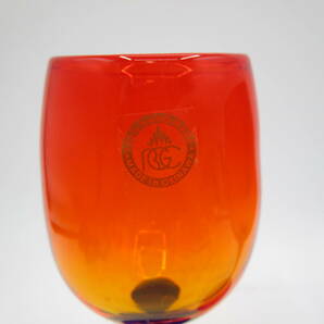 琉球ガラス 沖縄 RGC キレイな ワイングラス シャンパングラス 高さ16.5㎝ （HH547の画像4