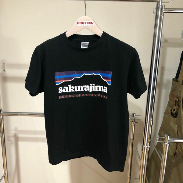 S Tシャツ　桜島　鹿児島　九州　sakurajima