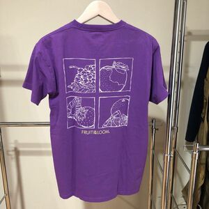 M tシャツ fruit of the loom パープル　紫　フルーツオブザルーム