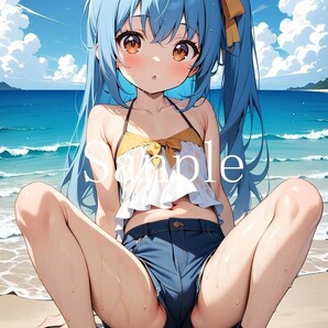 1点物 A4ポスター オリジナル アイドル アート かわいい コスプレ イラスト 高画質 同人 C00015の画像1